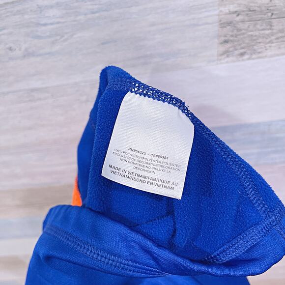 Nike Just Do It Swoosh Logo Tech Hoodie Blue Fleece Therma Fit Mens Medium - Picture 7 of 7